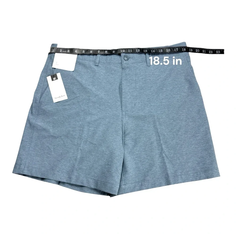 Goodfellow & Co Mens W36 Blue Hybrid Swim Shorts Trunks NWT 7 In Inseam UPF 50+